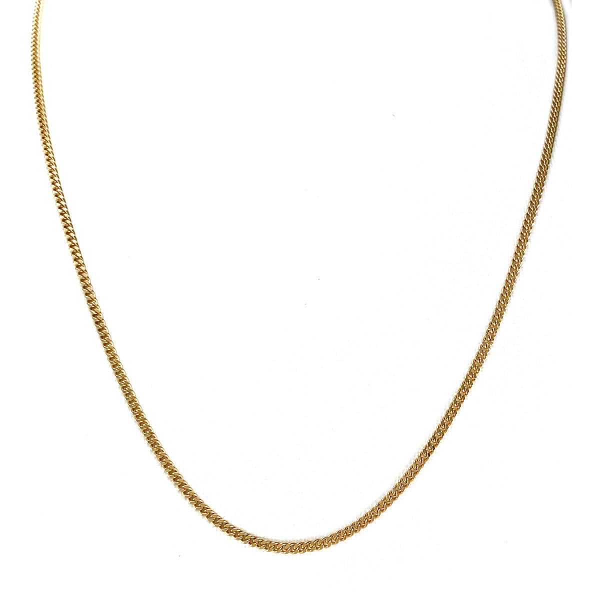 Chaîne d'occasion or 750 jaune maille gourmette 46 cm