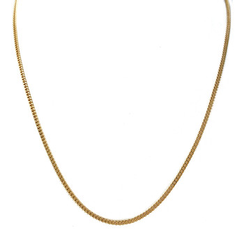 Chaîne d'occasion or 750 jaune maille gourmette 46 cm