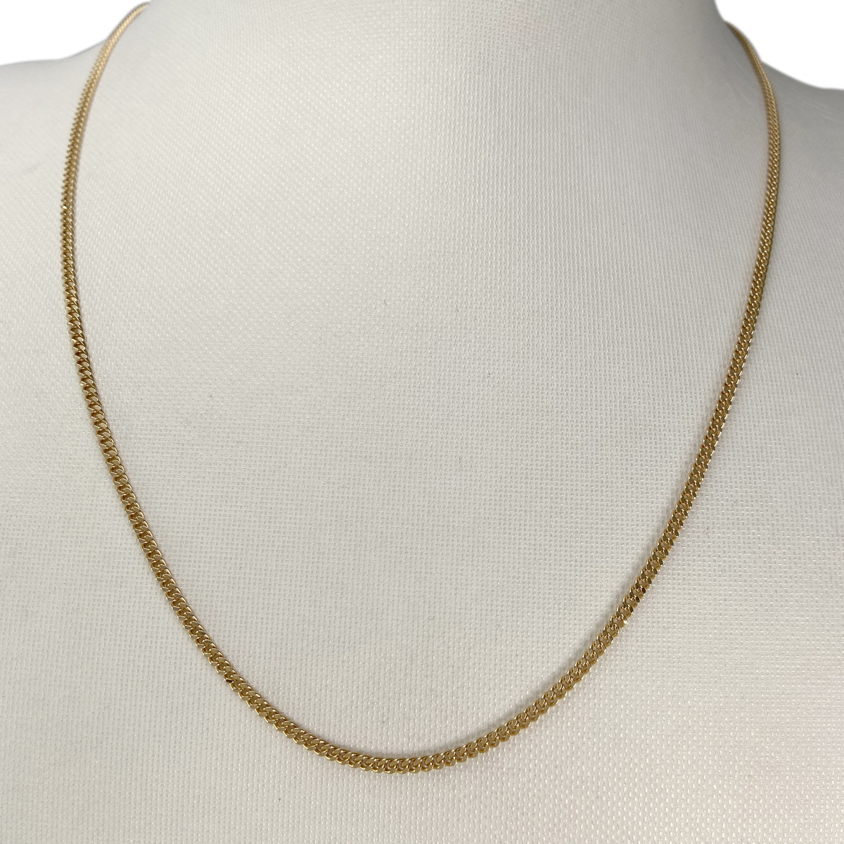 Chaîne d'occasion or 750 jaune maille gourmette 46 cm - vue 2