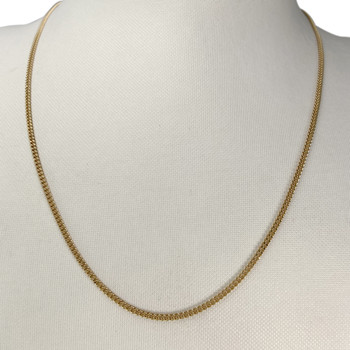 Chaîne d'occasion or 750 jaune maille gourmette 46 cm