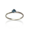 Bague d'occasion or 750 blanc topaze bleue - vue V1