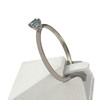 Bague d'occasion or 750 blanc topaze bleue - vue V2