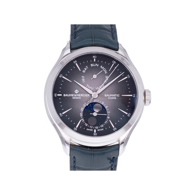 Montre d'occasion BAUME ET MERCIER Baumatic homme automatique bracelet cuir d'origine