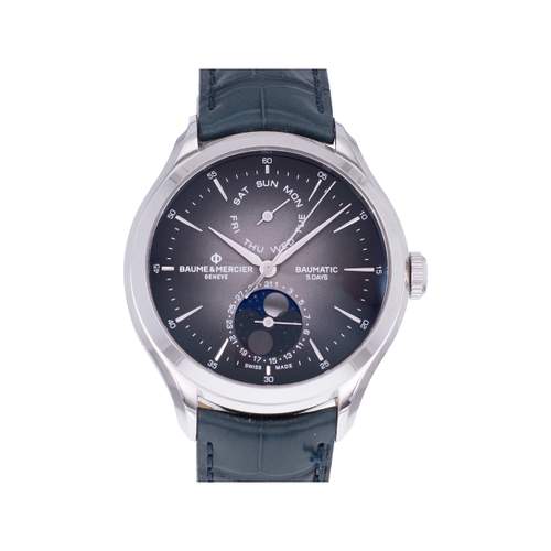 Montre d'occasion BAUME ET MERCIER Baumatic homme automatique bracelet cuir d'origine