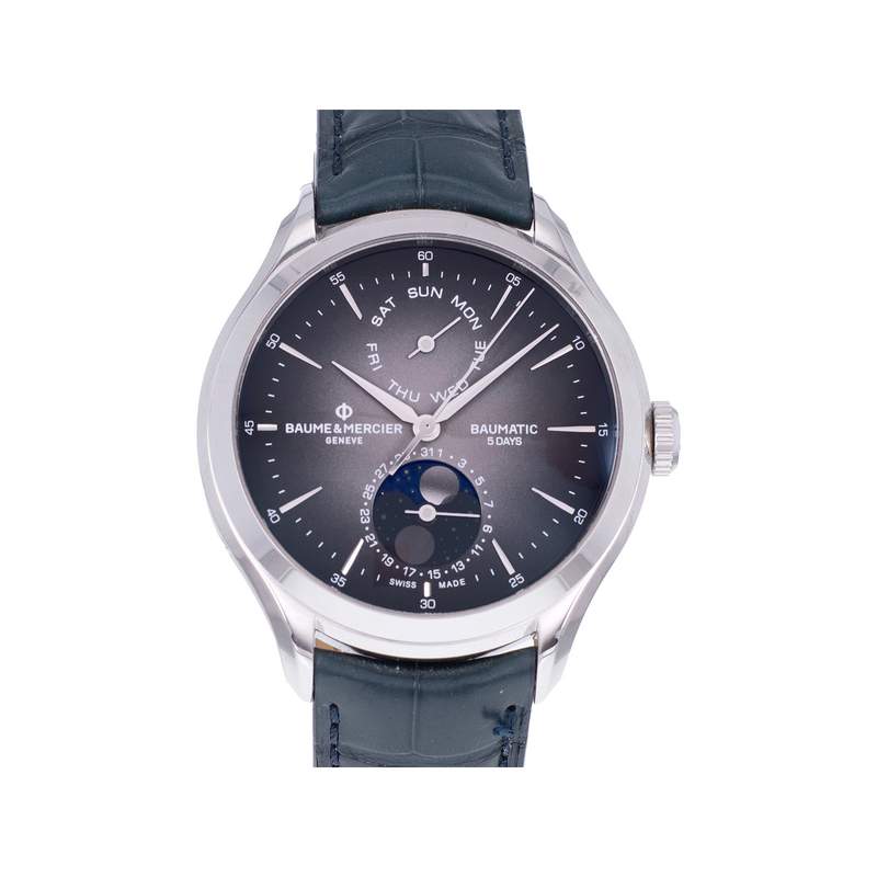 Montre d'occasion BAUME ET MERCIER Baumatic homme automatique bracelet cuir d'origine - vue 1