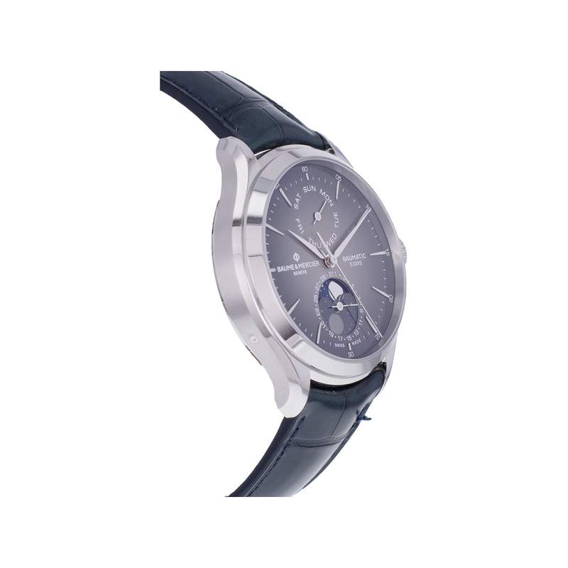 Montre d'occasion BAUME ET MERCIER Baumatic homme automatique bracelet cuir d'origine - vue 2