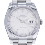 Montre d'occasion ROLEX DateJust homme mouvement automatique certifié (cosc) bracelet acier - vue D1