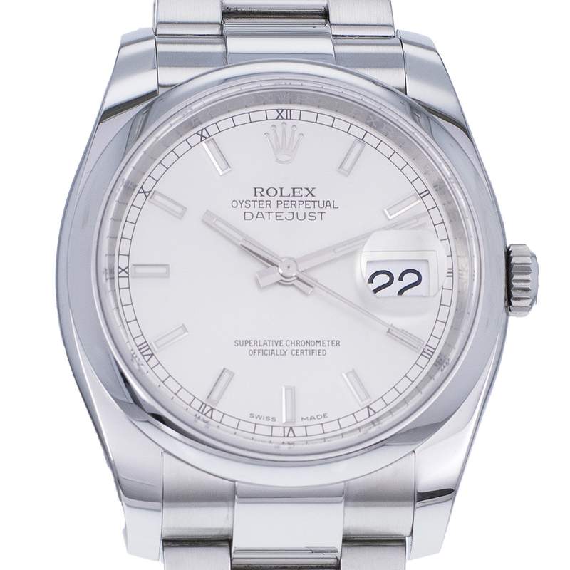 Montre d'occasion ROLEX DateJust homme mouvement automatique certifié (cosc) bracelet acier - vue D1