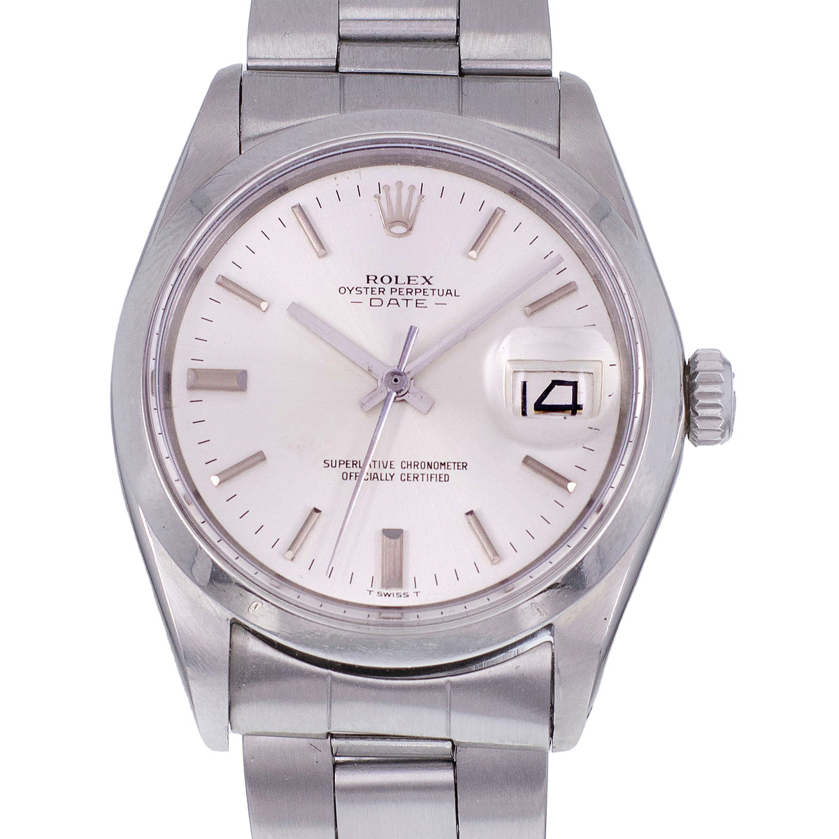 Montre d'occasion ROLEX Oyster Date mixte mouvement automatique certifié (cosc) bracelet acier - vue D1