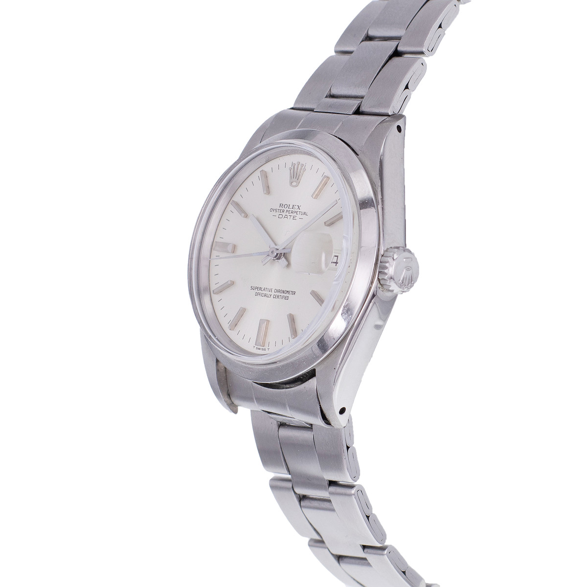 Montre d'occasion ROLEX Oyster Date mixte mouvement automatique certifié (cosc) bracelet acier - vue D2