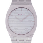 Montre d'occasion GUCCI 25H mixte quartz bracelet acier - vue D1