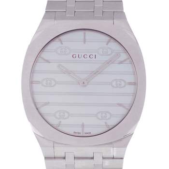 Montre d'occasion GUCCI 25H mixte quartz bracelet acier