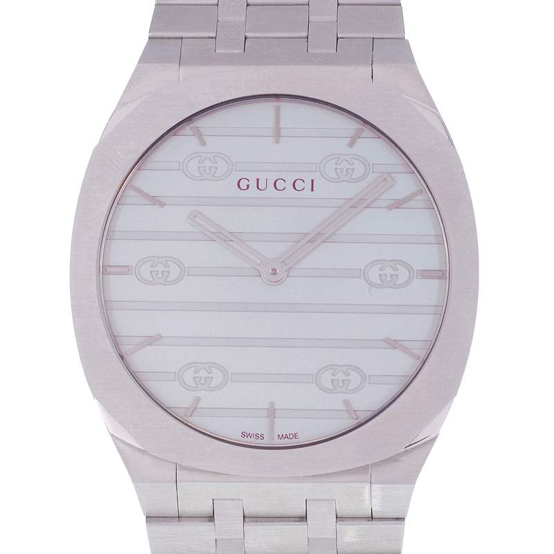 Montre d'occasion GUCCI 25H mixte quartz bracelet acier - vue D1