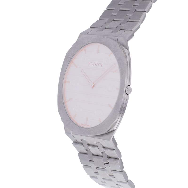 Montre d'occasion GUCCI 25H mixte quartz bracelet acier - vue D2