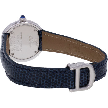 Tweedehands horloge CARTIER Trinity vrouw quartz lederen armband cresus