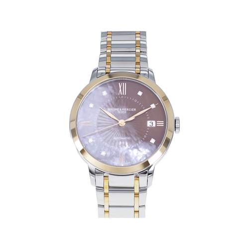 Second hand watch BAUME ET MERCIER Classima woman automatic steel and gold plated bracelet