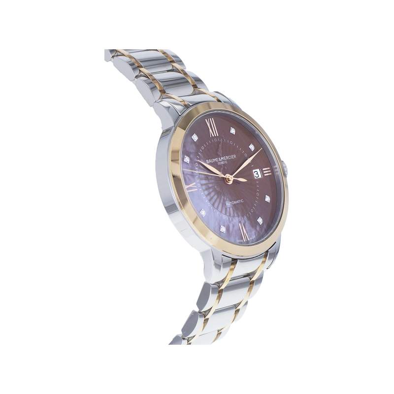 Montre d'occasion BAUME ET MERCIER Classima femme automatique bracelet acier et plaqué or - vue 2