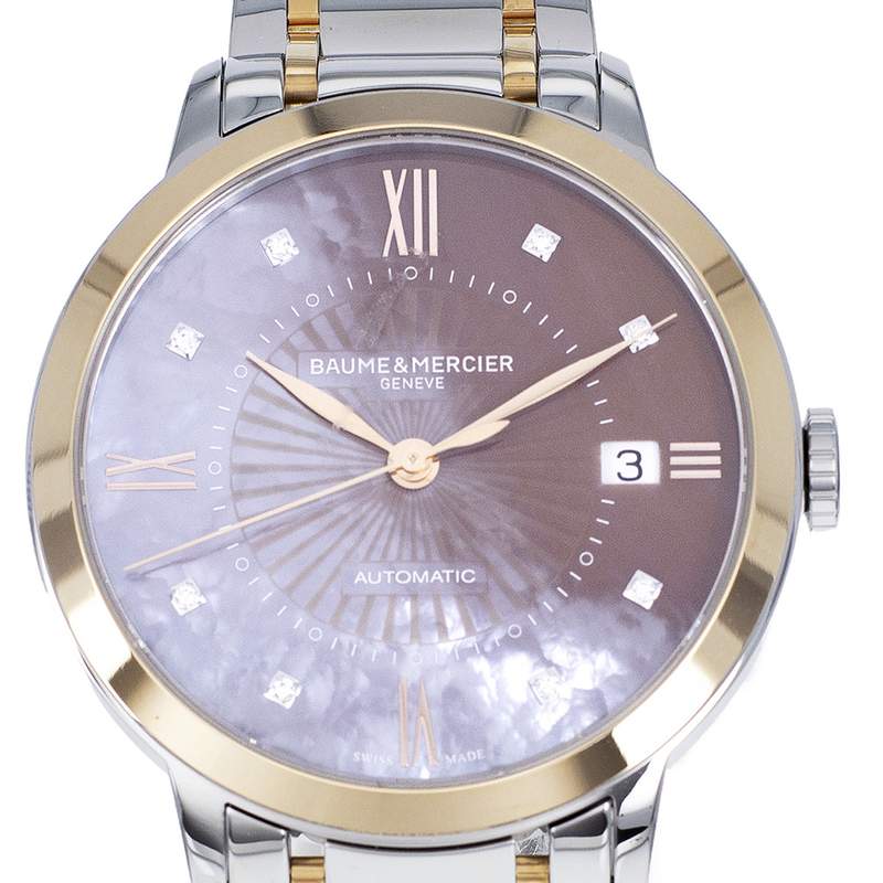 Montre d'occasion BAUME ET MERCIER Classima femme automatique bracelet acier et plaqué or - vue D1