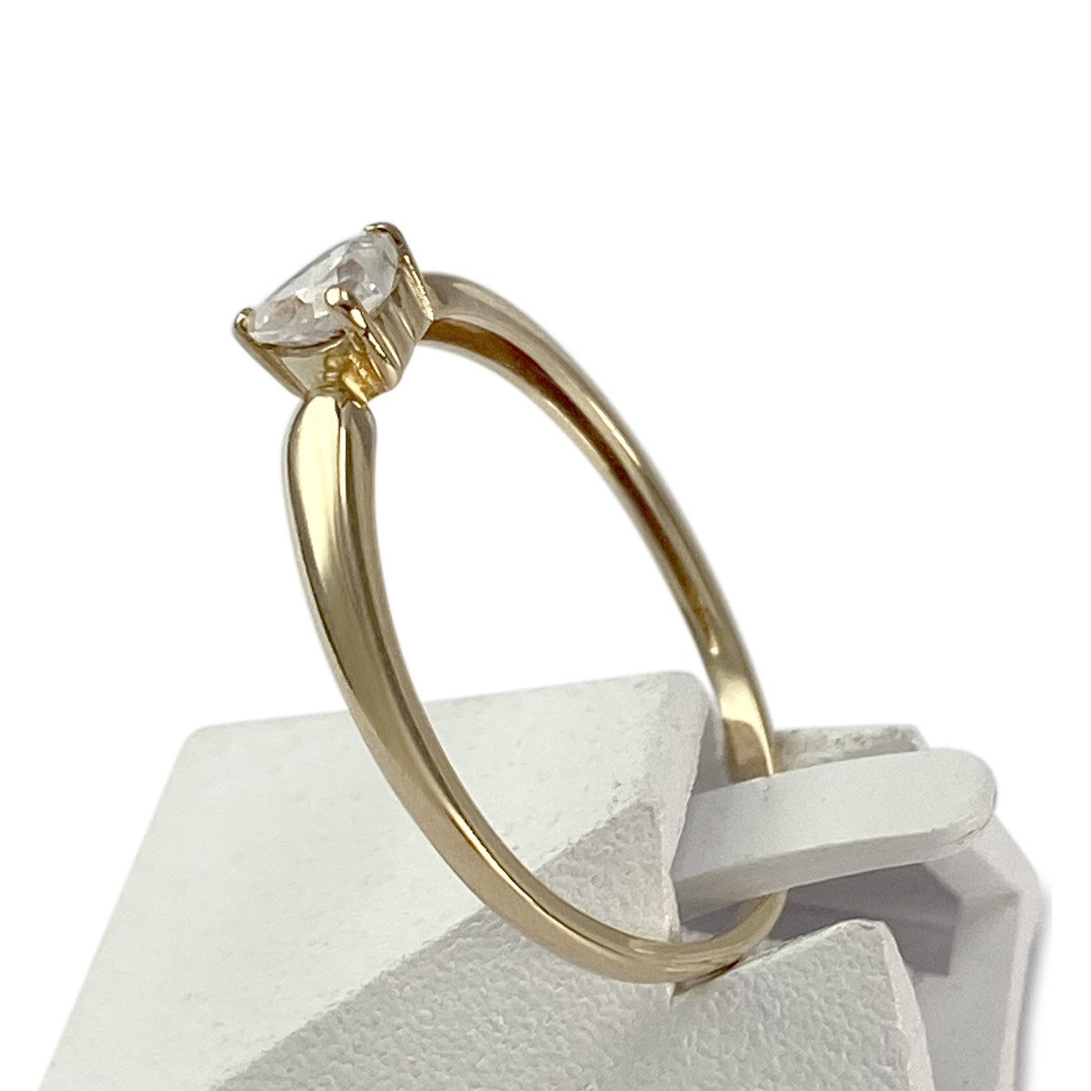Second hand ring gold 750 yellow zirconia - view 2