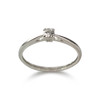 Solitaire d'occasion or 375 blanc diamant - vue V1