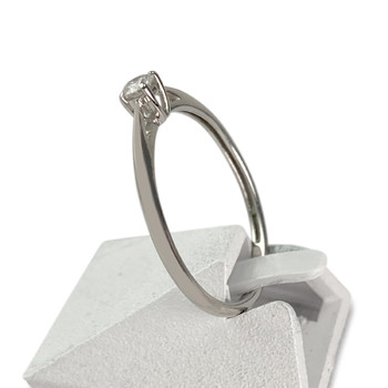 Solitaire d'occasion or 375 blanc diamant