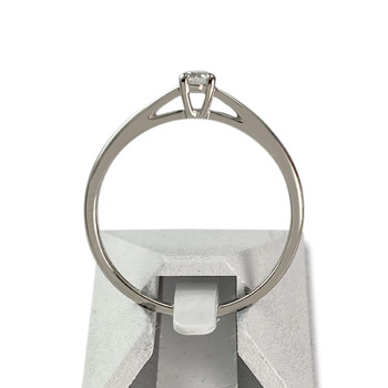 Solitaire d'occasion or 375 blanc diamant