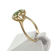 Bague d'occasion or 750 jaune émeraudes diamants - vue V2