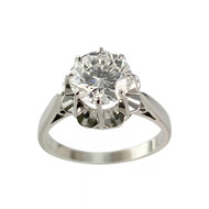 Solitaire d'occasion or 750 blanc diamant
