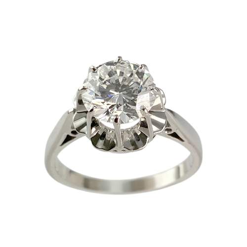 Solitaire second hand gold 750 white diamond