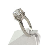 Solitaire d'occasion or 750 blanc diamant - vue 2