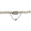 Collier en chute d'occasion or 750 blanc perles de culture du japon diamants 51 cm - vue V3