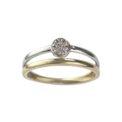 Bague d'occasion 2 ors 750 diamants
