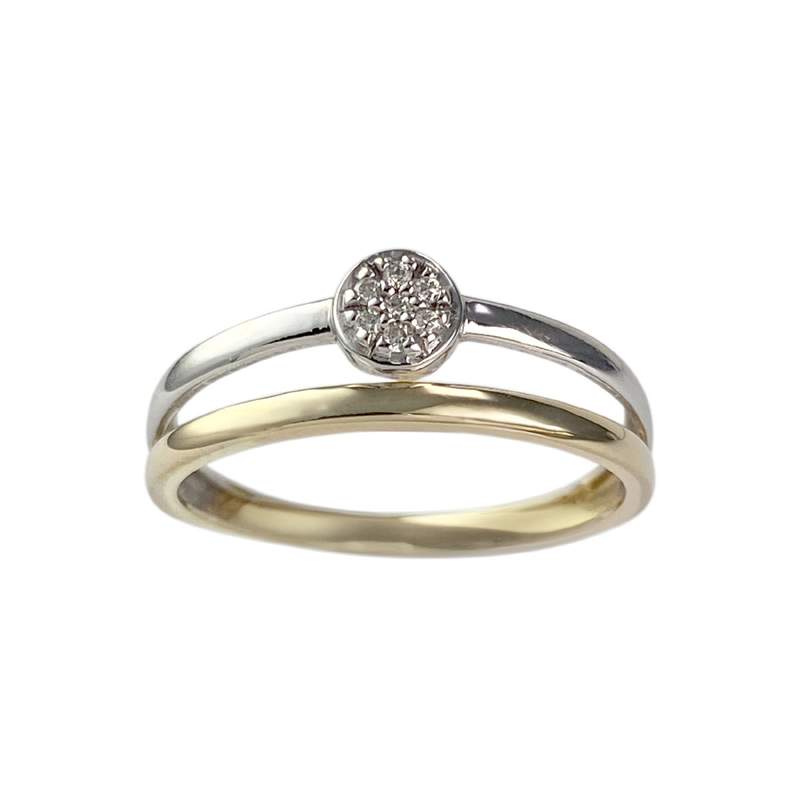 Bague d'occasion 2 ors 750 diamants - vue 1