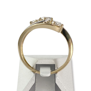 Bague d'occasion or 750 2 tons zirconias