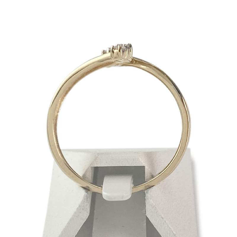 Bague d'occasion or 750 jaune diamants - vue 3