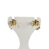 Boucles d'oreilles clous d'occasion or 750 jaune aigues marines zirconias - vue V3