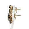 Boucles d'oreilles clous d'occasion or 750 jaune saphirs - vue V2