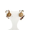 Boucles d'oreilles clous d'occasion or 750 jaune saphirs - vue V3