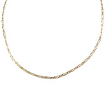 Used 750 yellow gold chain with alternating horse-head links, 40 cm - view 1