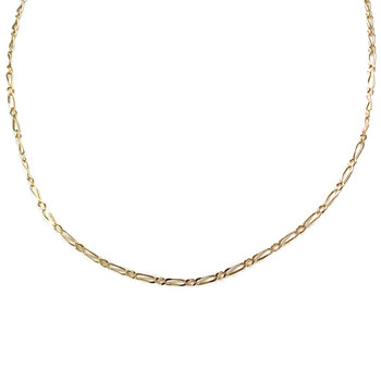 Chaîne d'occasion or 750 jaune maille cheval alternée 40 cm