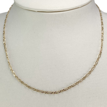 Chaîne d'occasion or 750 jaune maille cheval alternée 40 cm