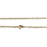 Second hand gold chain 750 yellow alternated horse chain 40 cm - view 3