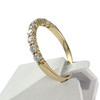 Bague demi tour d'occasion or 750 jaune diamants - vue V2