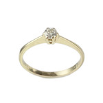 Solitaire d'occasion or 585 jaune diamant - vue 1