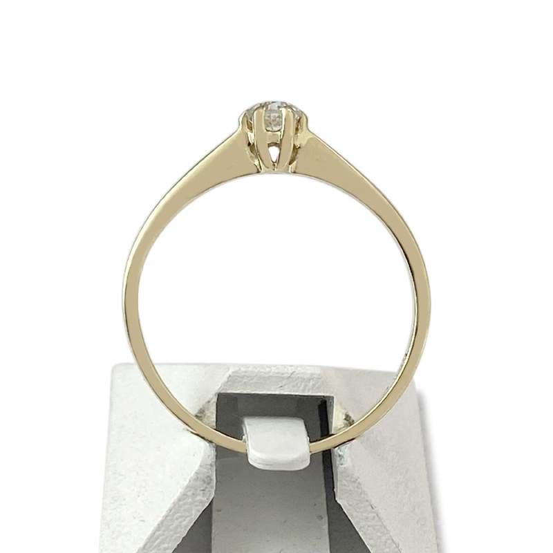 Solitaire d'occasion or 585 jaune diamant - vue 3