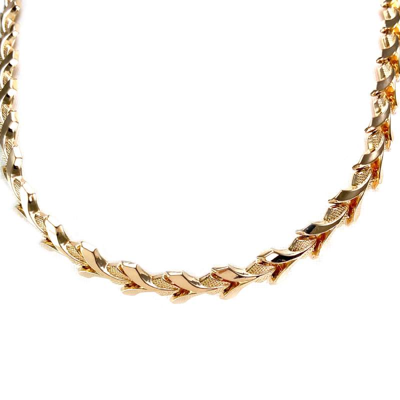 Collier d'occasion or 750 rose maille fantaisie 42 cm - vue 1