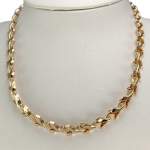 Collier d'occasion en rose or 750, maille fantaisie, 42 cm - vue 2