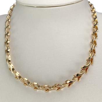 Collier d'occasion en rose or 750, maille fantaisie, 42 cm