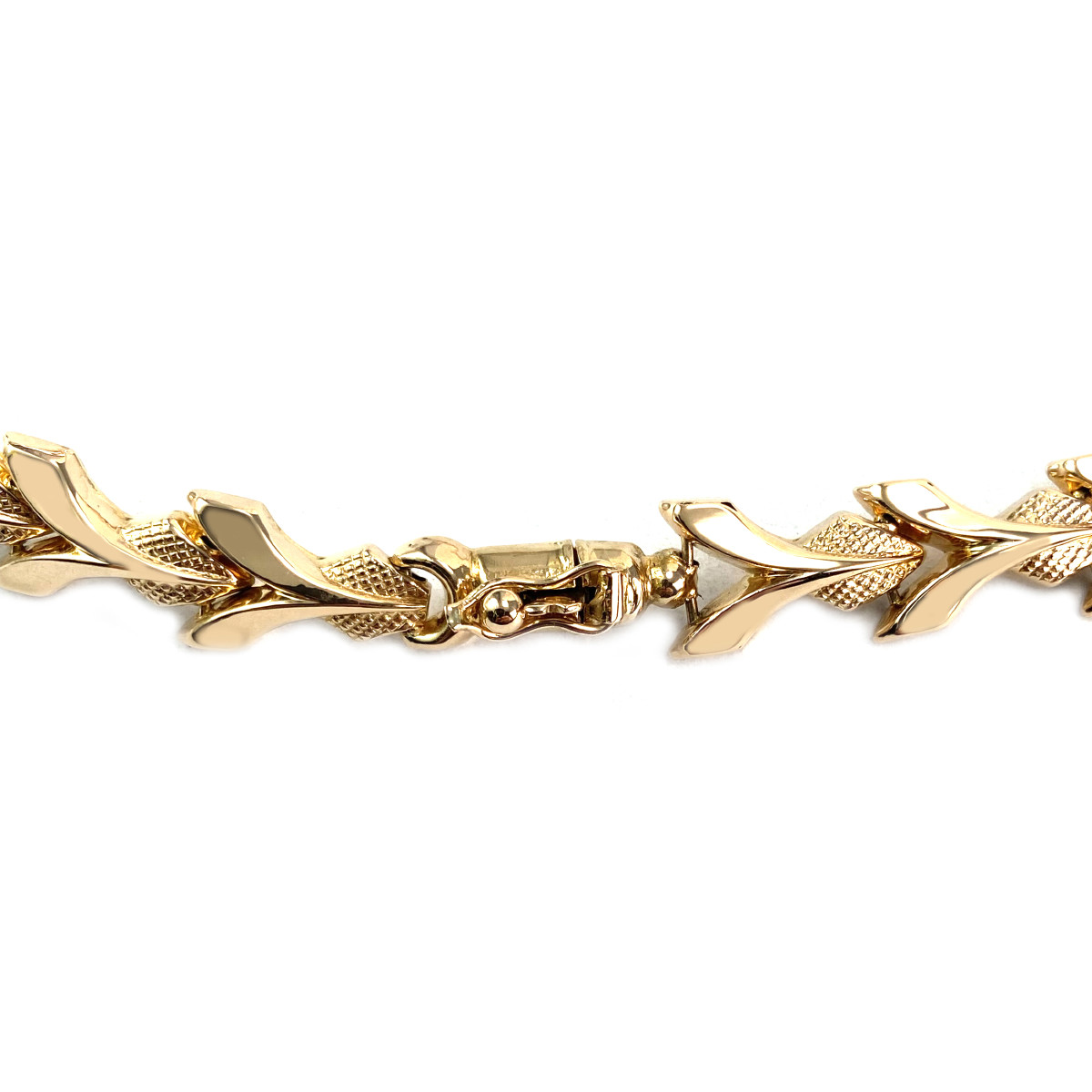 Collier d'occasion or 750 rose maille fantaisie 42 cm - vue 3