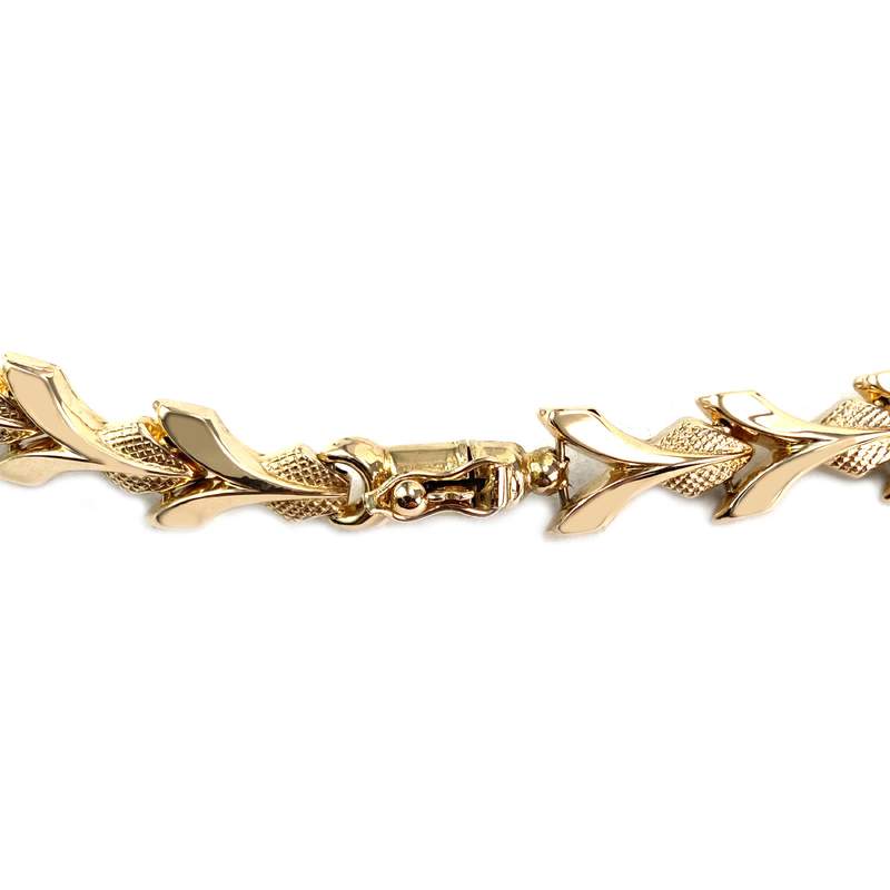 Collier d'occasion or 750 rose maille fantaisie 42 cm - vue 3